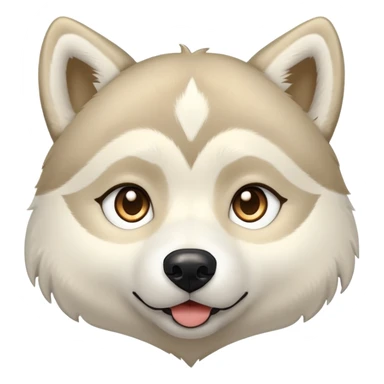 Husky, beige doré avec les yeux en forme de cœur sticker