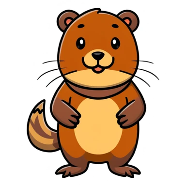 beaver with a beard sticker