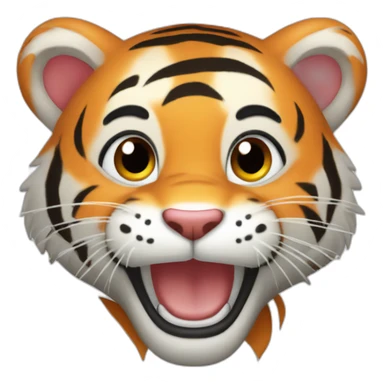 Happy tiger cub sticker