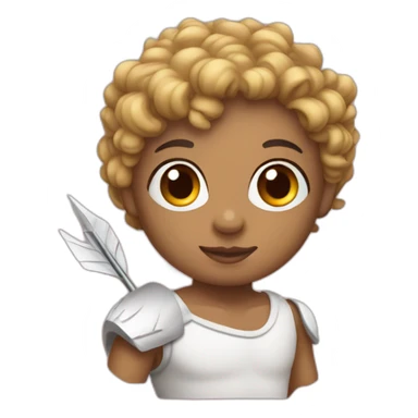 cupid light skin with an arrow sticker