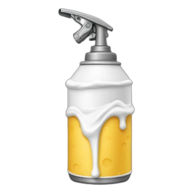 Whipped creap spray can sticker