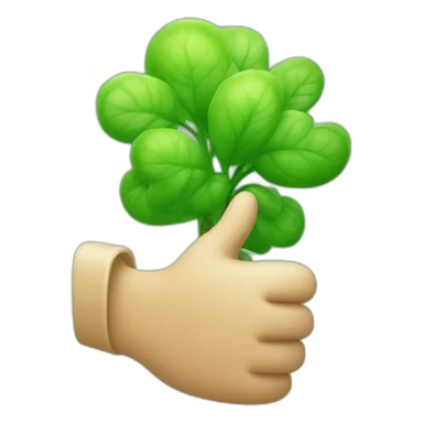 green thumbs up cloud sticker