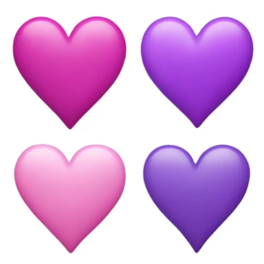 Pink and purple heart sticker
