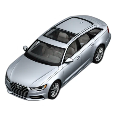 Audi A6 has an accident sticker