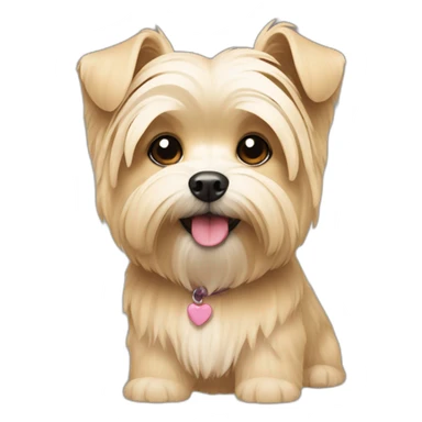 Morkie with beige ears sticker
