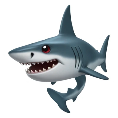 Hammer head shark Christmas sticker