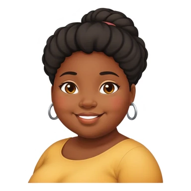 Fat Black girl  looking back sticker