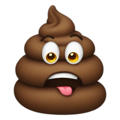 poop that is thinking and scratching its poop chin sticker