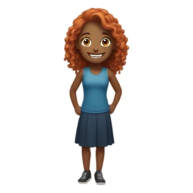 smiling auburn girl indoors sticker