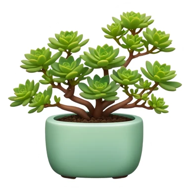 Sedum little thin bonsai plant sticker