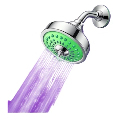 Purple and green shower sticker