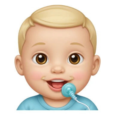 Baby with pacifier sticker