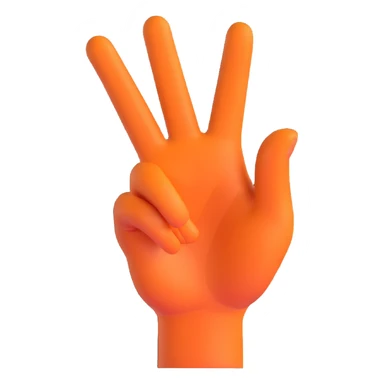 peace sign hand gesture facing down sticker