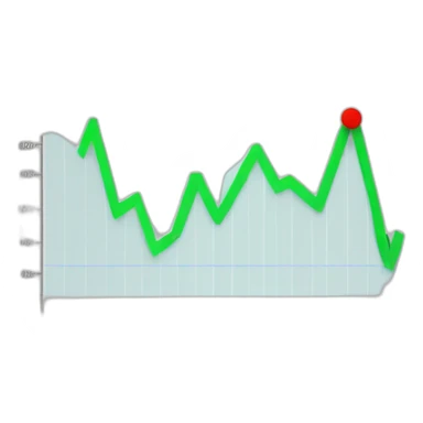 line graph shrinking sticker