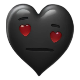 hot black heart sticker