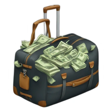 Travel bag full of money sticker