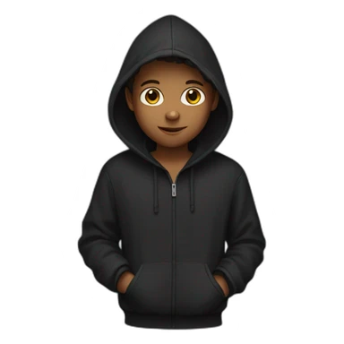 Boy with dark hoodie sticker