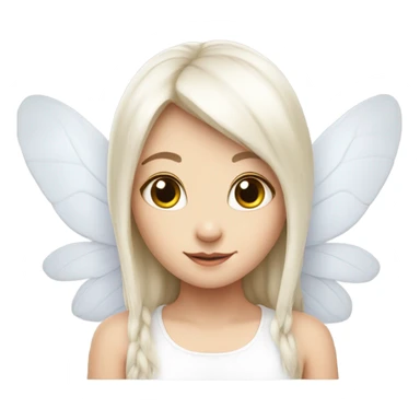 Bunny, white, fairy, wings, girl sticker