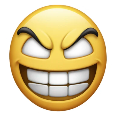 Evil villian laughing face emoji  sticker
