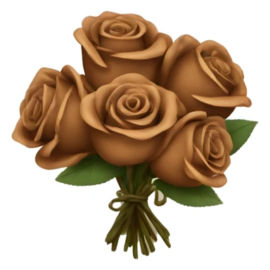 Brown roses bouquet  sticker