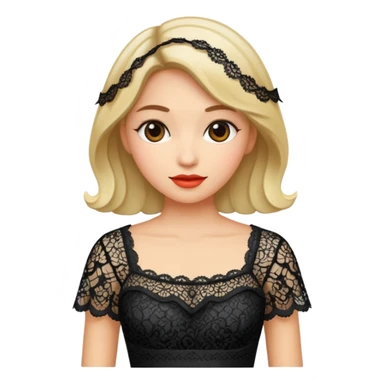 woman with lace patterned top sticker