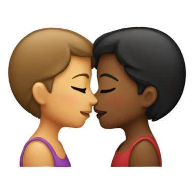 lesbians kissing sticker