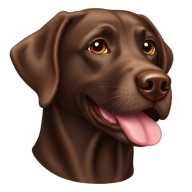 panting chocolate lab sticker