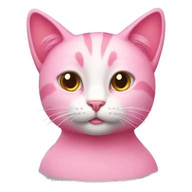 pink cat sticker
