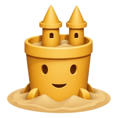 sand castle, Bucket-shaped castle sticker