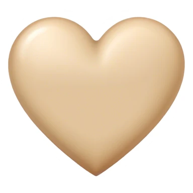 coração beje sticker