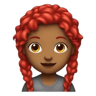 red girl graphic designer sticker