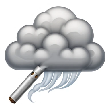 smoke coming out of a blunt sticker