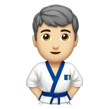Atleta de judo haciendo osoto-gari sticker