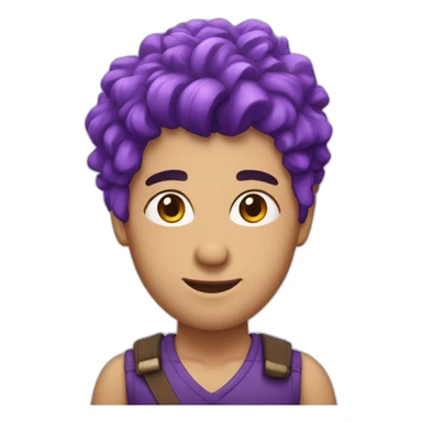 bourdon with purple hair sticker