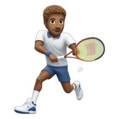 Arthur Fils jouant au tennis sans casquette sticker