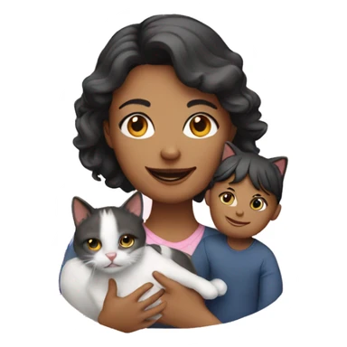 Mum with cat sticker
