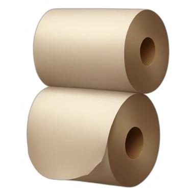 brown toilet paper sticker