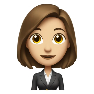 Hot woman banker with brown hair counting money sticker