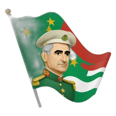 Mohammad reza shah pahlavi flag sticker