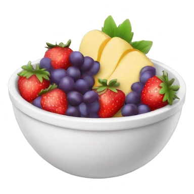 fruit yogurt bowl with strawberries and grapes sticker