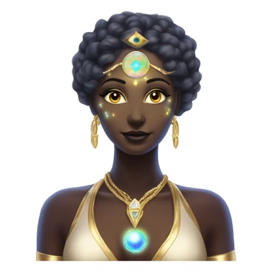 Pleiadian radiant glowing diva woman female third eye sticker