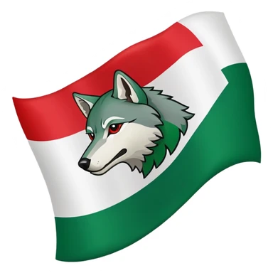 make a chechen flag emoji, the old one, with the wolf on it sticker