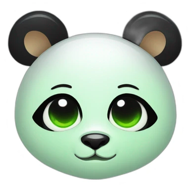 Green-eyed panda girl is sleeping sticker