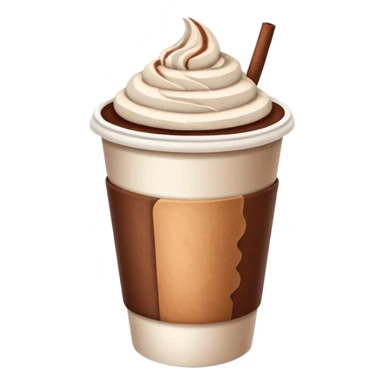 paper cup with hot chocolate sticker
