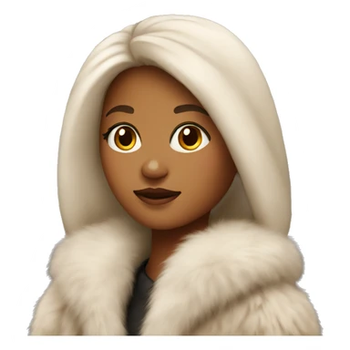 girl in a fur coat sticker