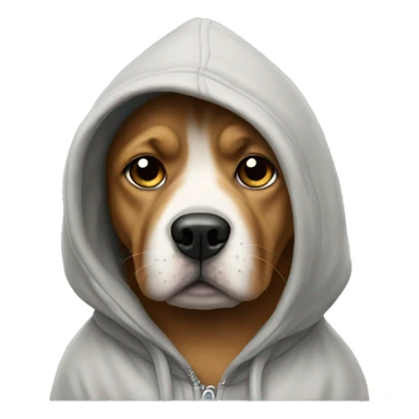 Doggie wearing a hoodie  sticker