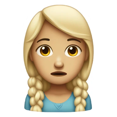 Very sad devastated girl  sticker