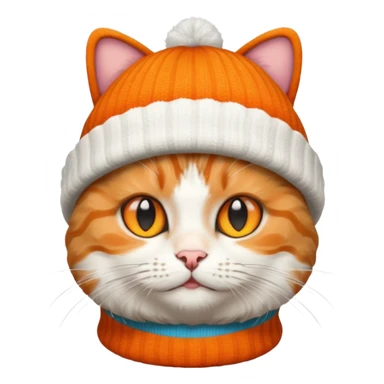 Cat wearing beanie sticker