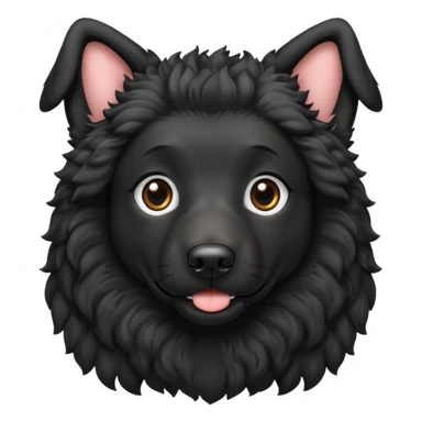 Black German Shepard poodle  sticker