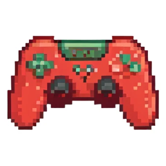 Controller or game icon with text "Гайды для новичков" in red and black pixel art sticker